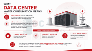 What data center water consumption means